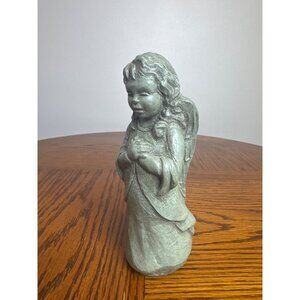 Isabel Bloom Peace Angel Statue Dark Gray 2001 Concrete Sculpture